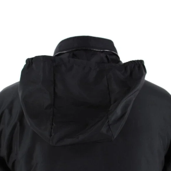 Zanella NWT Padded Nylon Jacket w/ Optional Hood Size Large US In Solid Blue